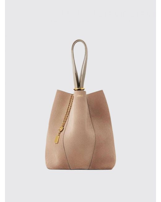 Bolso Tote Spin Chloé de color Natural