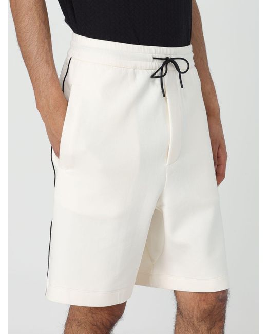 Pantaloncino in misto cotone di Emporio Armani in White da Uomo