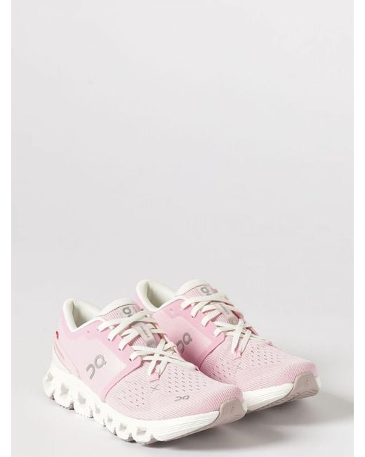 On Shoes Pink On Cloud X 4 Mesh Sneakers