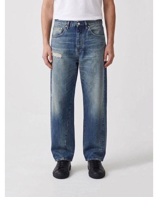 sunflower Blue Wide Leg Denim Jeans for men