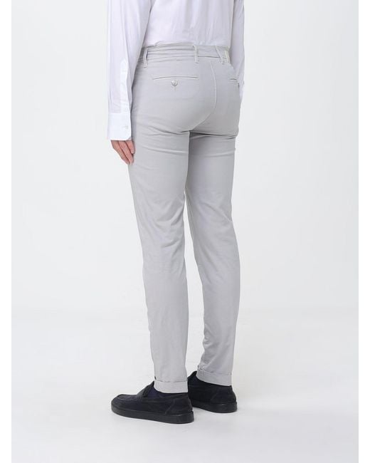 Re-hash Gray Stretch Cotton Chino Trousers for men