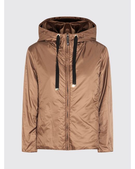 Max Mara Brown Hooded Short Windbreaker