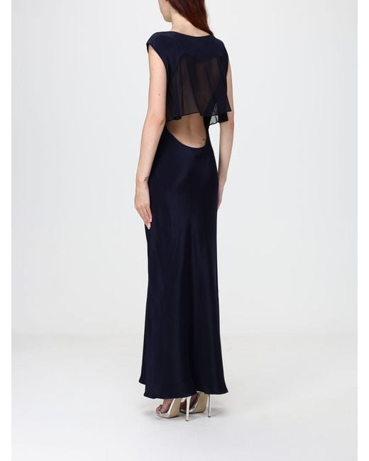 Max Mara Blue Sleeveless Long Evening Gown