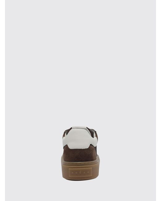 Hogan White H705 Leather And Suede Sneakers With A Bicolor Houndstooth Pattern