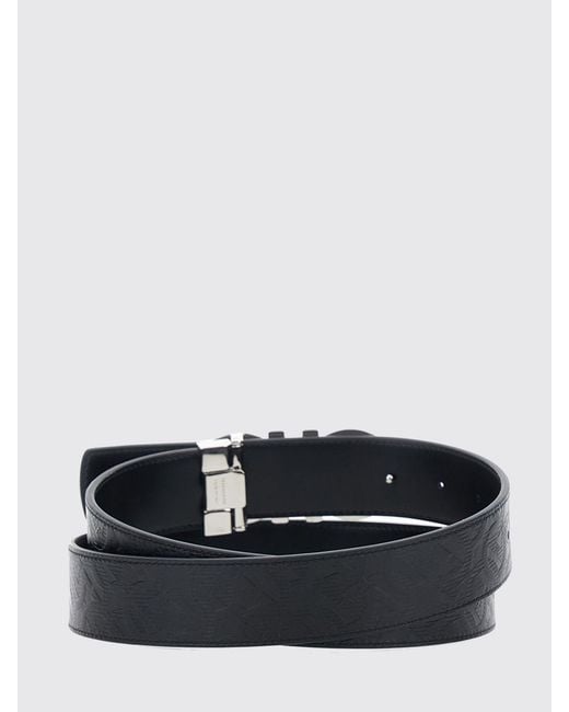 Ferragamo Black Reversible Gancini Leather Belt With Interlocking Buckle for men