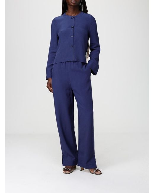 Emporio Armani Blue Cotton Light Jacket