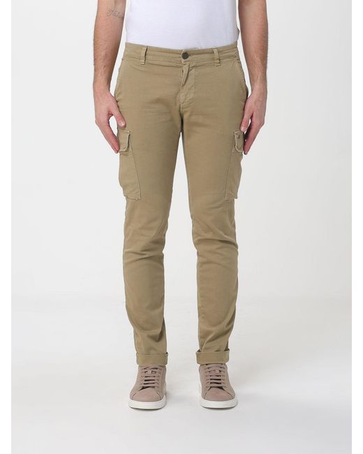 Mason's Natural Stretch Cotton Cargo Trousers for men