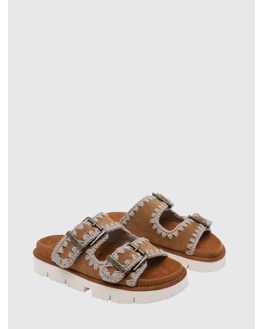 Mou Brown Bio Suede Sandal