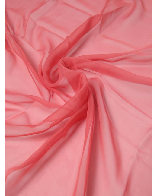 Alberta Ferretti Pink Silk Chiffon Stole