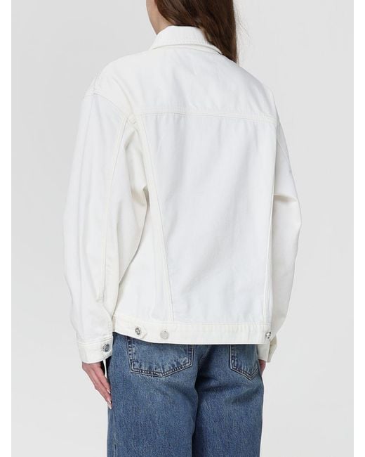 Anine Bing White Denim Jacket