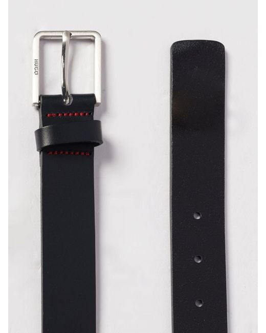 HUGO White Leather Belt for men