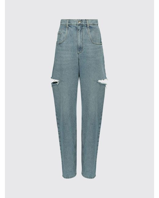 Maison Margiela Blue Straight Distressed Jeans