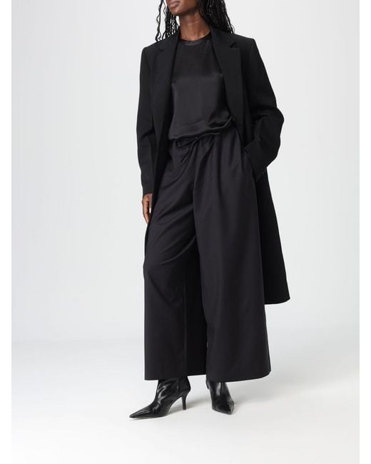 Totême Black Wool Drawstring Trousers