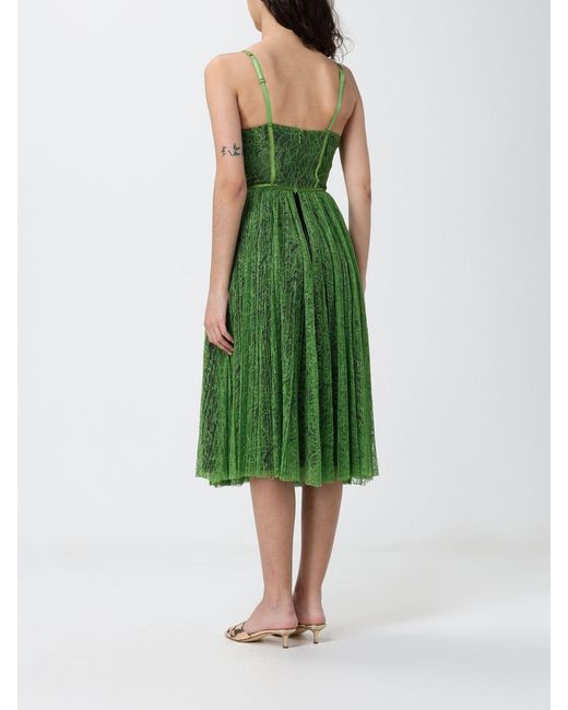 Elisabetta Franchi Green Lace Midi Dress