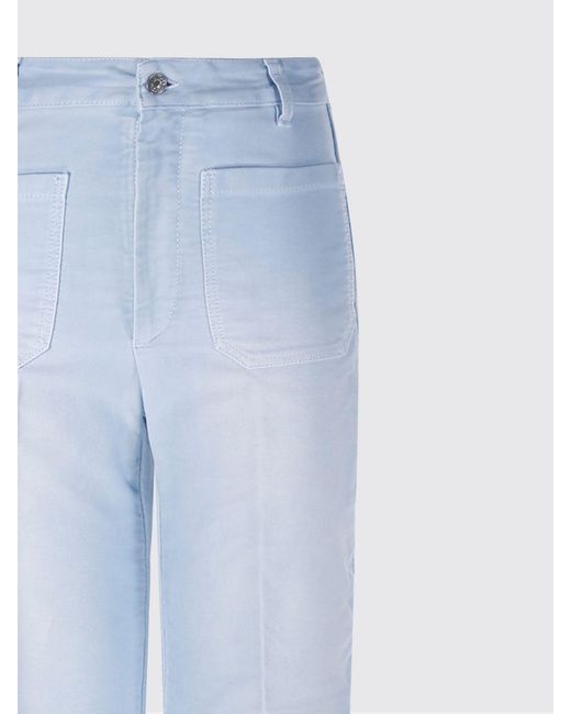 Victoria Beckham Blue Straight Cotton Denim Jeans