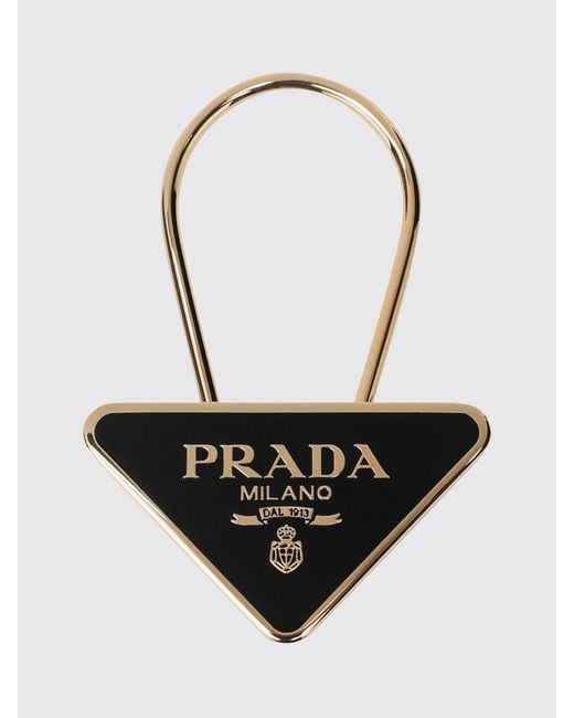 Prada White Key Chain