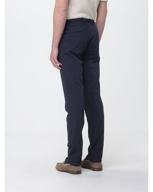 Incotex Blue Stretch Jersey Chino Trousers for men