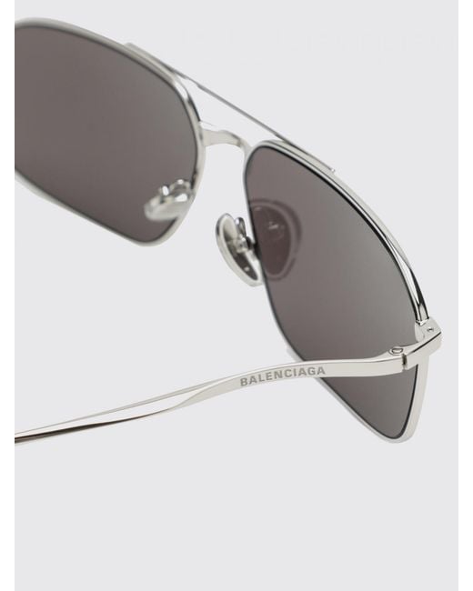 Balenciaga White Metal Sunglasses