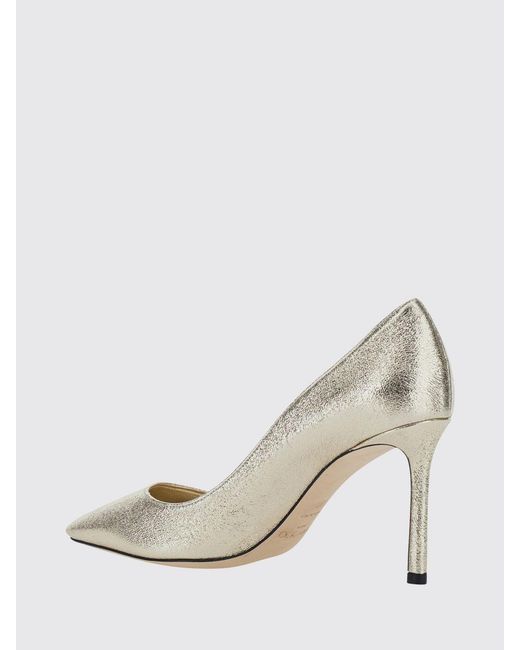 Jimmy Choo White Romy 85 Laminated Leather Stiletto Pumps