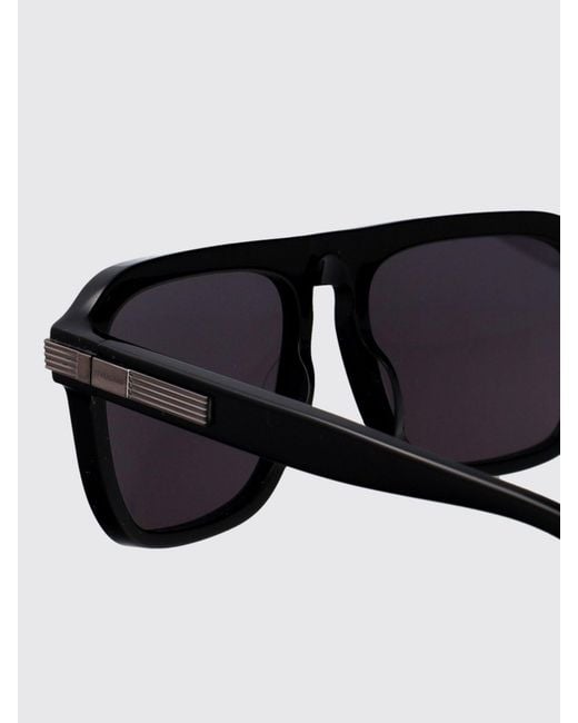 Ferragamo White Rectangular Aviator Sunglasses for men