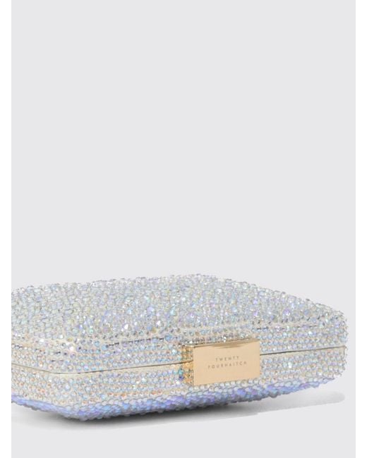 Twentyfourhaitch Gray Handbag