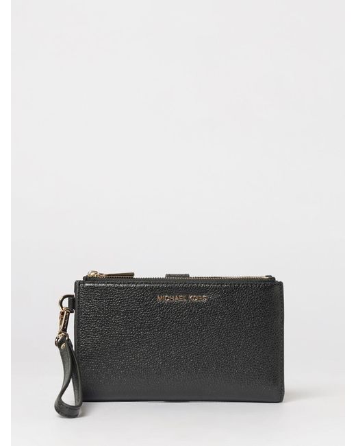 Michael Kors Gray Adele Grained Leather Wallet