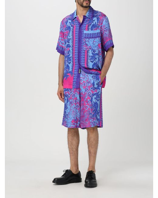 Camisa Versace de hombre de color Purple