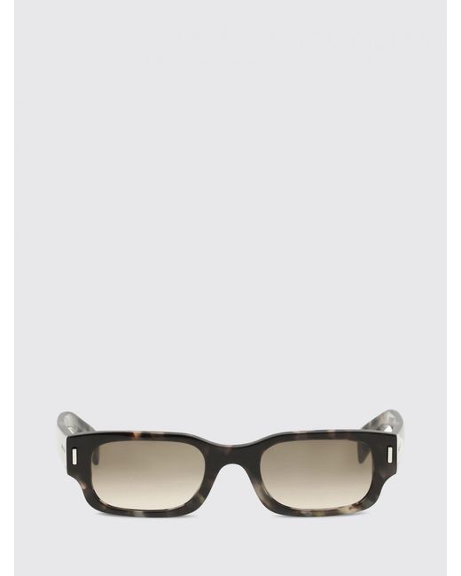 McQueen White Panthos Acetate Sunglasses