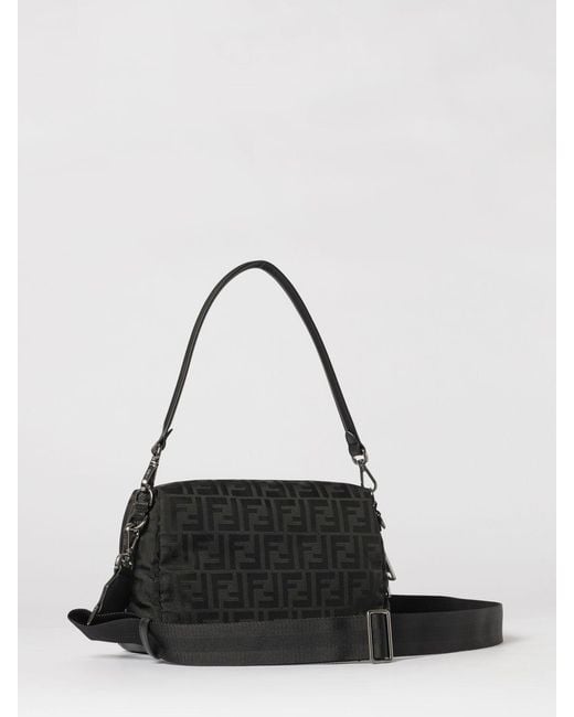 Fendi Black Ff Medium Squared Lui Bag for men
