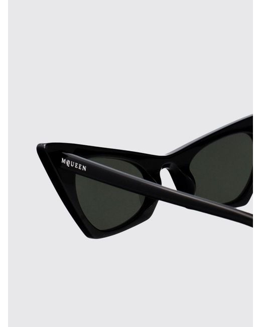 McQueen White Cat-Eye Sunglasses