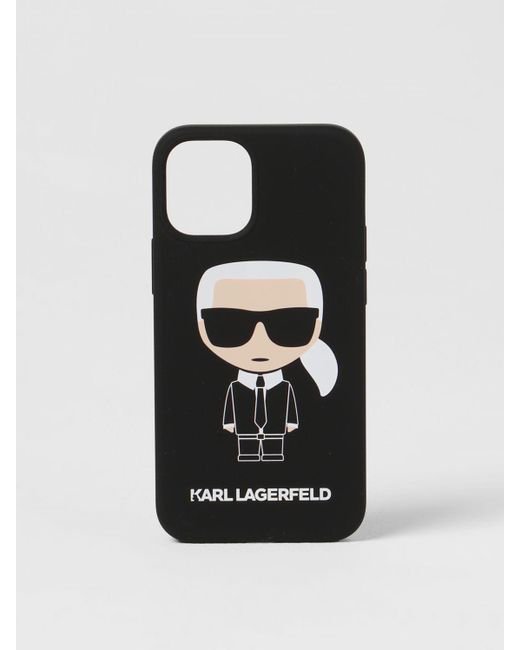 Cover in pvc gommato con logo di Karl Lagerfeld in Black da Uomo