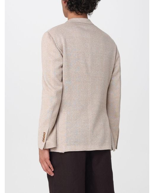Lardini Natural Single-Breasted Blazer for men