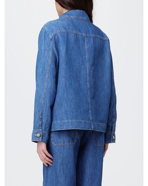 Max Mara Blue Cotton Denim Shirt