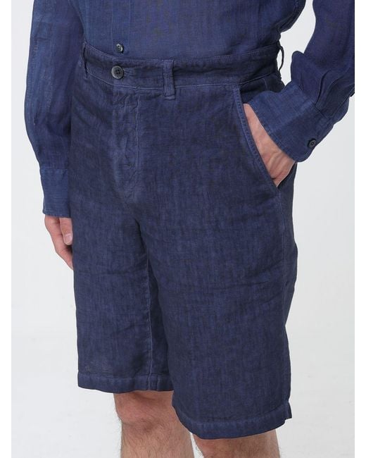 120% Lino Blue Linen Shorts for men