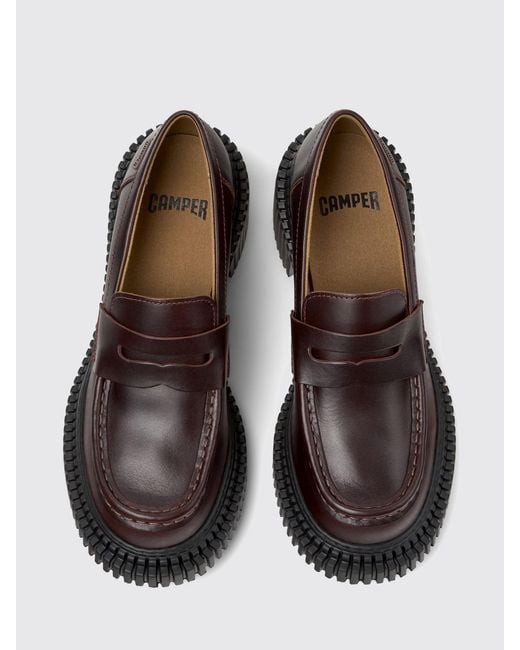 Camper White Pix London Leather Loafers
