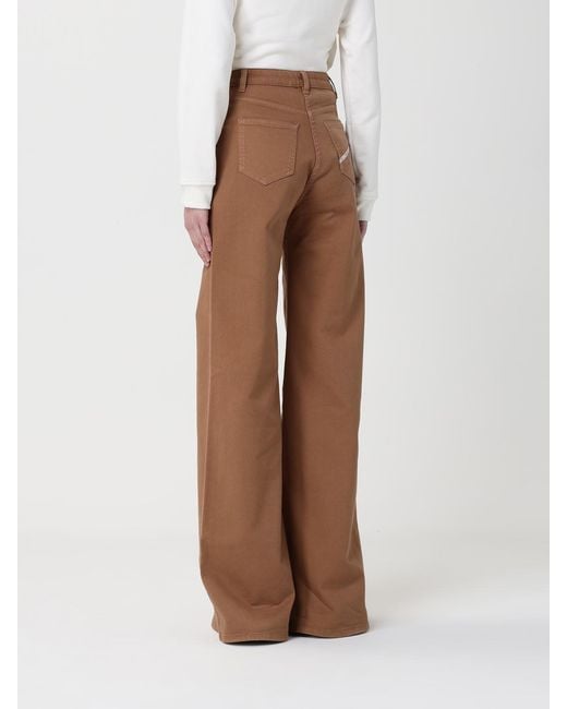 Elisabetta Franchi Brown Flared Stretch Denim Jeans
