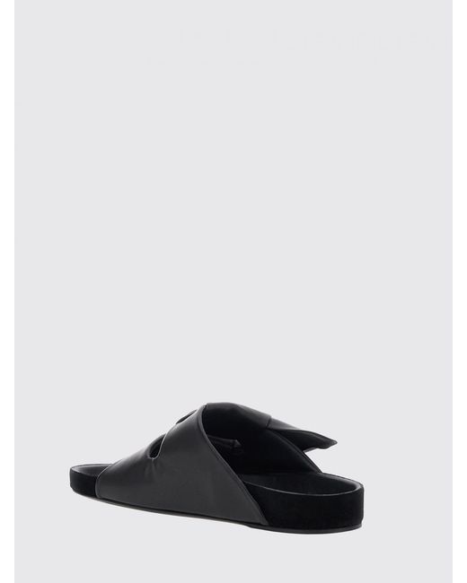 Isabel Marant White Lennyo Leather Flat Sandals With Decorative Knot