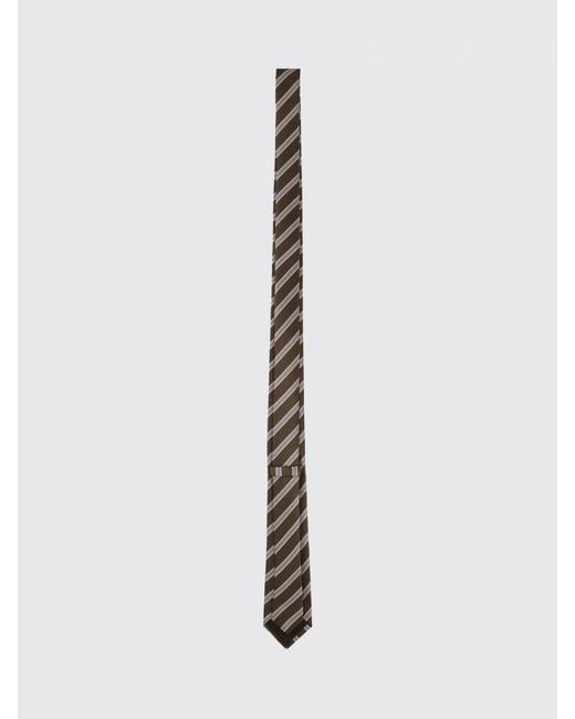 Tom Ford White Striped Silk Tie for men