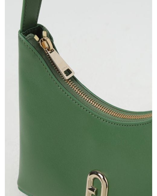 Furla Green Diamante Leather Bag