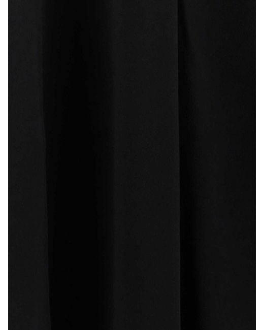The Row Black Javier Silk Halterneck Gown With Flared Skirt