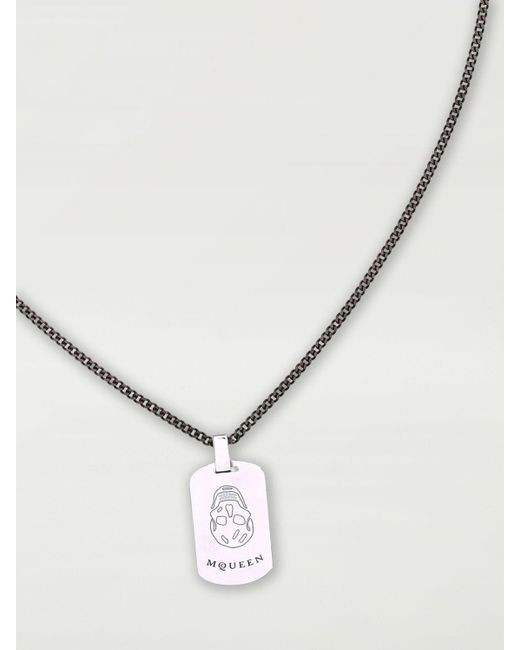 Collana di Alexander McQueen in White da Uomo
