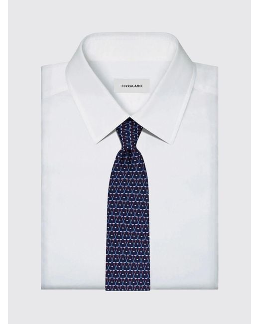 Ferragamo Blue Scarf for men