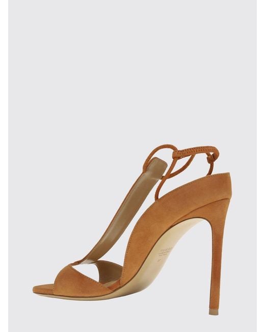 Francesco Russo Orange Suede Sandal
