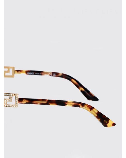 Versace Brown Elegant Eyewear With Distinctive Temples For Stylish Sun Protection