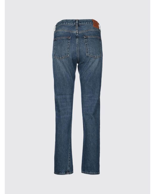 Jeans Slim Fit De Denim Totême  de color Blue