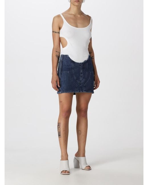 Off-White c/o Virgil Abloh Blue Denim Skirt
