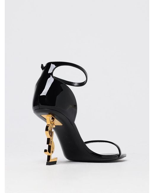Saint Laurent White Opyum Patent Leather Sandals