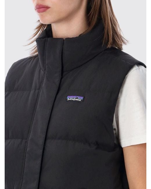 Patagonia Black Sisar Water-Repellent Quilted Down Vest