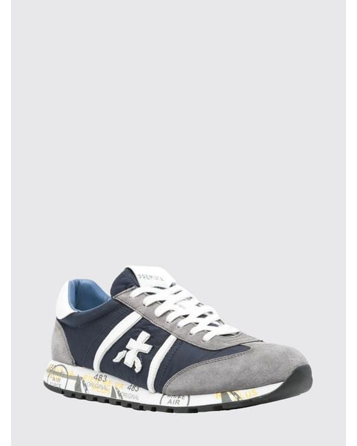 Premiata White Lucy Cotton Twill And Nylon Sneakers