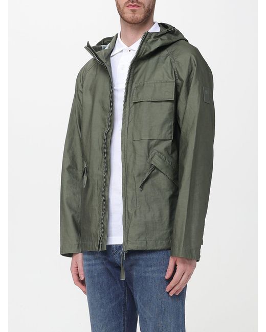 DUNO Green Orione Hooded Windbreaker for men